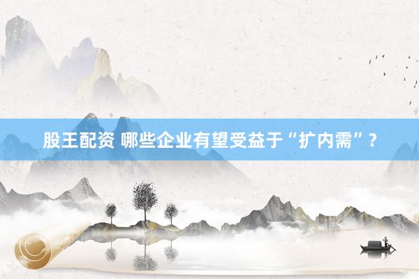 股王配资 哪些企业有望受益于“扩内需”？